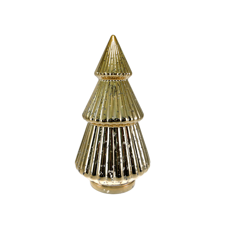 Electroplated Silver Fragments with Striped Patterns for Christmas Tree Decoration YD-CX-127