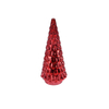 Electroplated Silver-dusted Conical Christmas Tree Decoration YD-CX-128