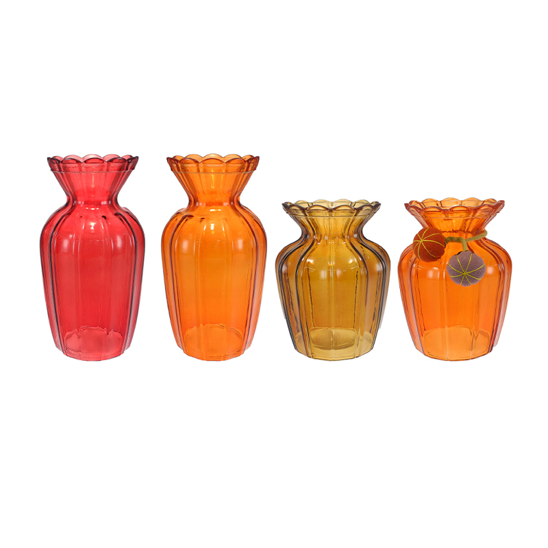 Striped Lace Glass Vase YD-TDH-118