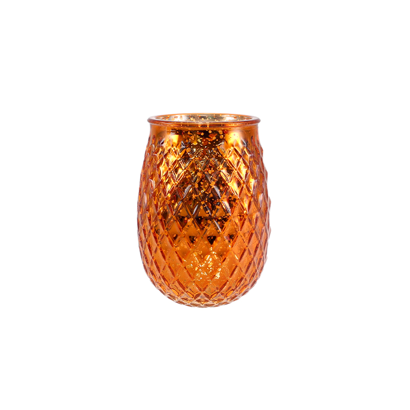 Triangular Textured Electroplated Silver Fragments Candleholder YD-TDH-161