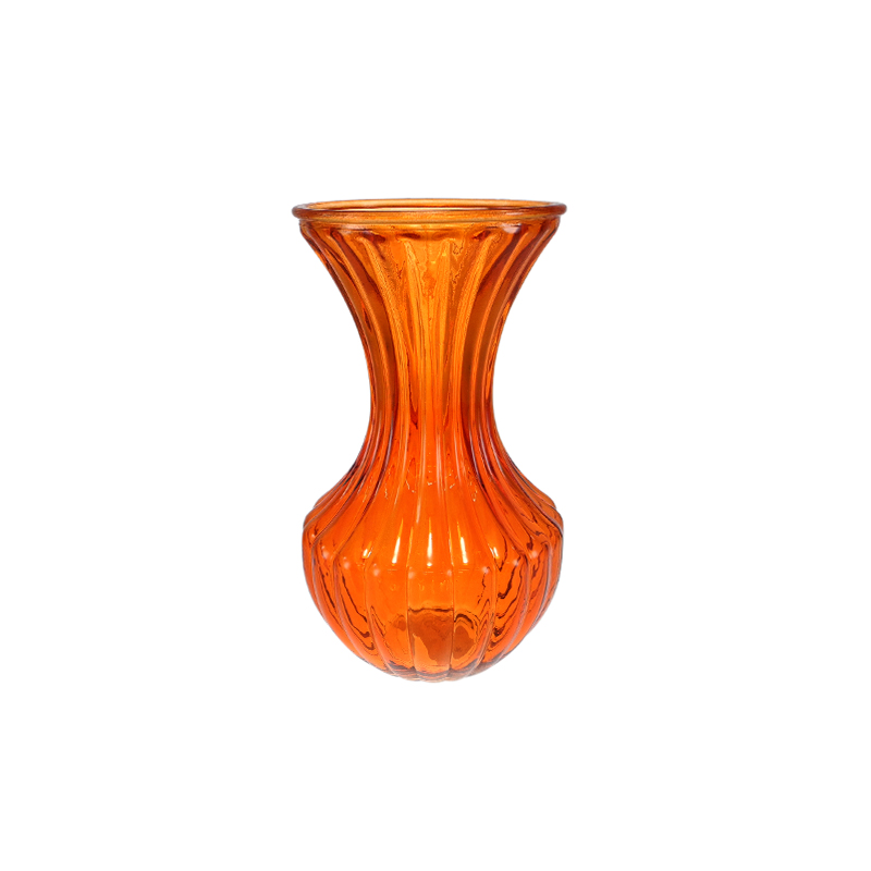 Orange-colored Spray Glass Vase in Autumn Colors YD-TDH-107