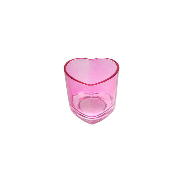 Valentine's Day Heart-shaped Glass Candle Holder YD-VL-075