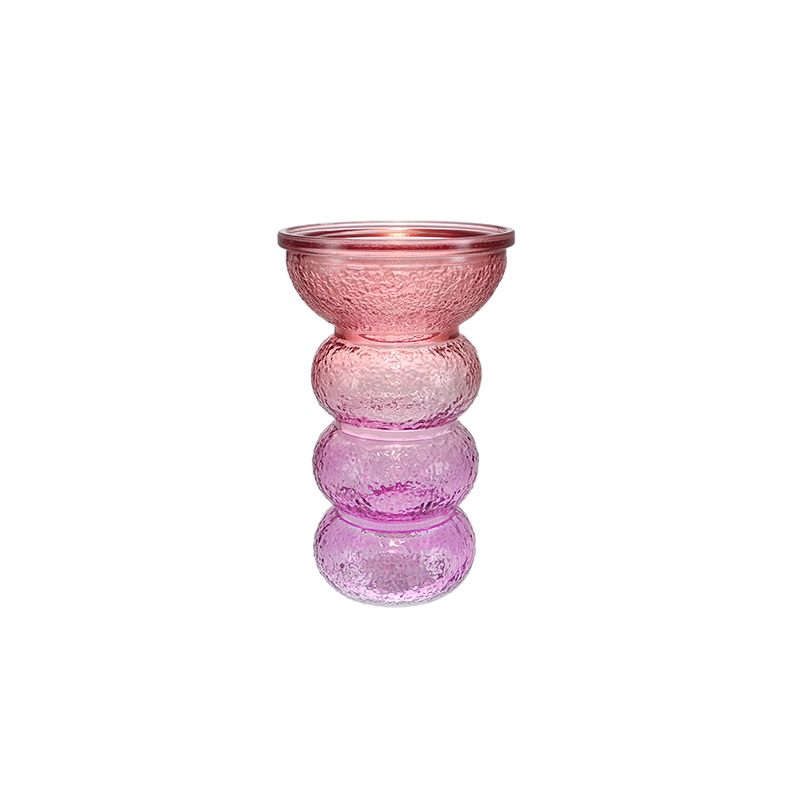 Pink And Purple Gradient Colored Glass Vase YD-SS-155