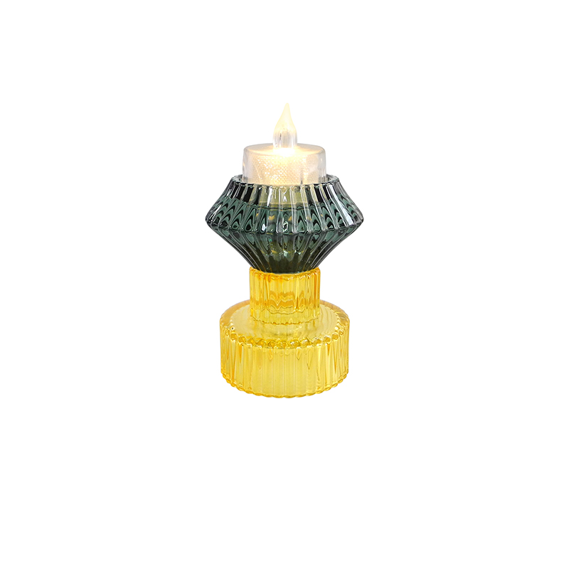 Textured Modern Double Candle Holder YD-HDWC-246