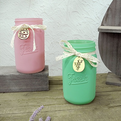 Embossed Candy Color Easter Day Glass Vases YD-EAS-012