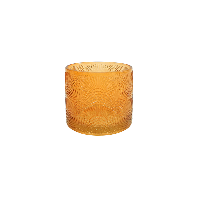 Texture Spray Color Glass Candle Holder YD-ND-376