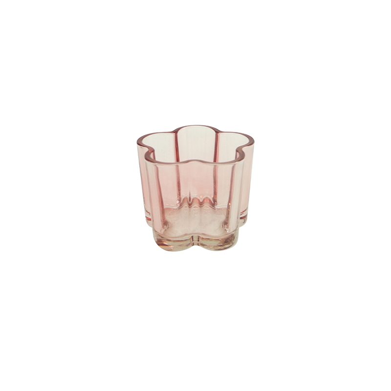 Flower Spray Colored Glass Candle Holder YD-ND-377