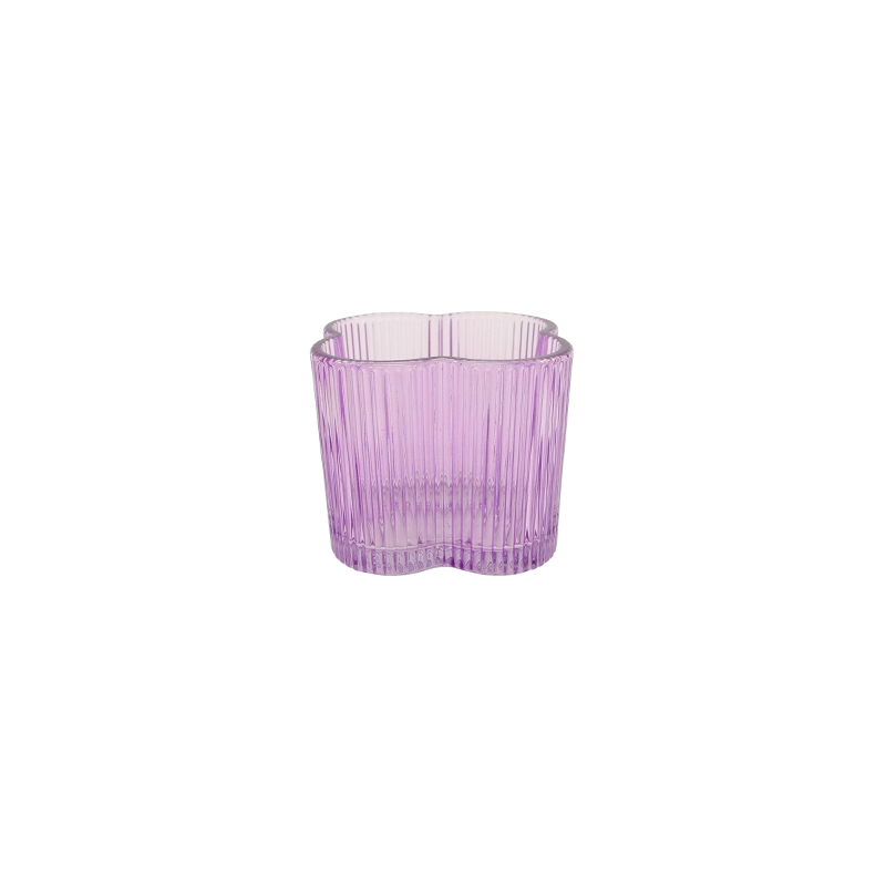 Flower Spray Colored Glass Candle Holder YD-ND-377