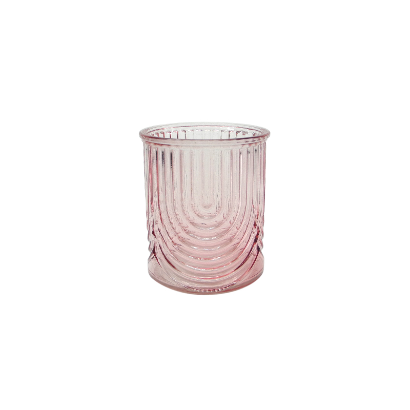 Texture Spray Color Glass Candle Holder YD-ND-349