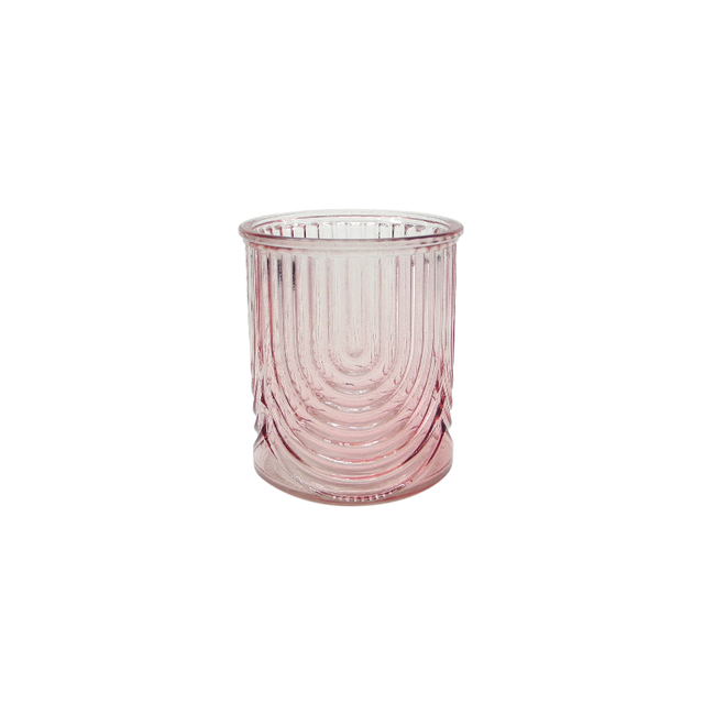 Texture Spray Color Glass Candle Holder YD-ND-349
