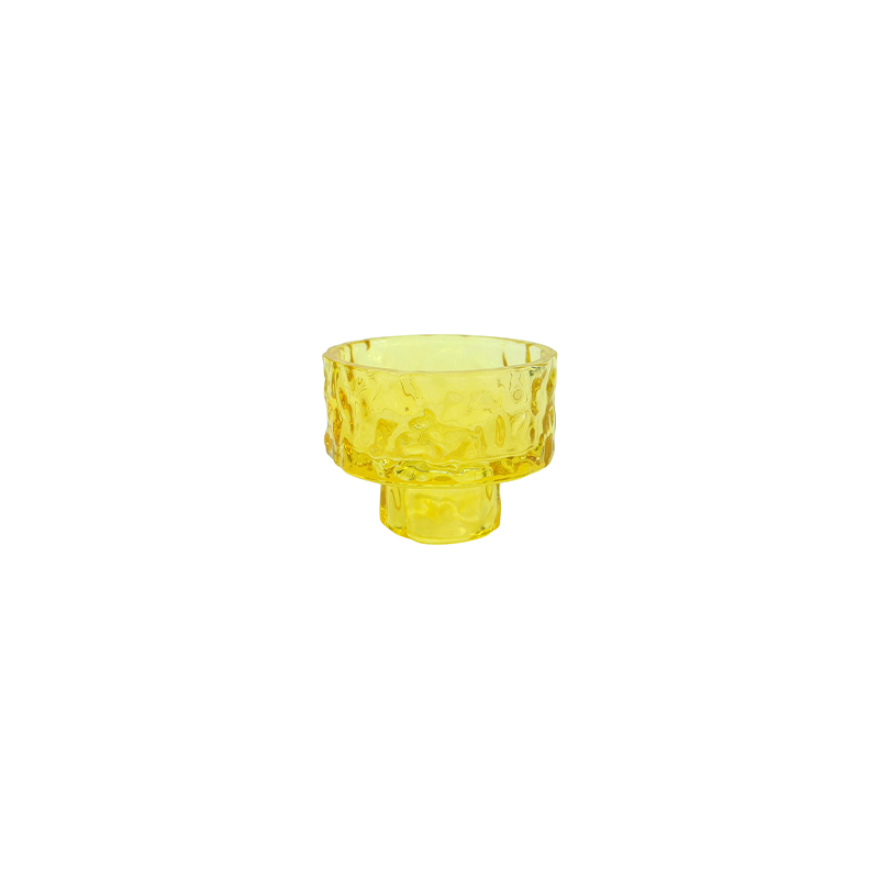 Textured Color Spray Glass Candle Holder YD-ND-380