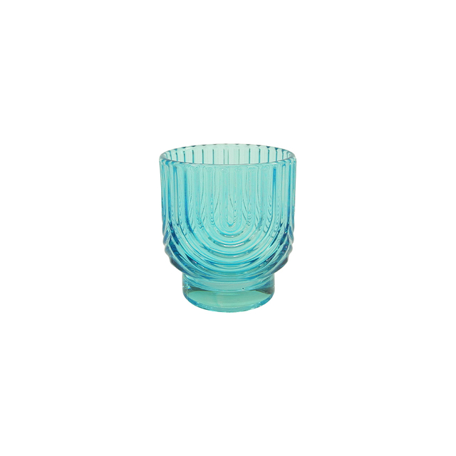 Textured Painted Base Glass Candle Holder YD-ND-381