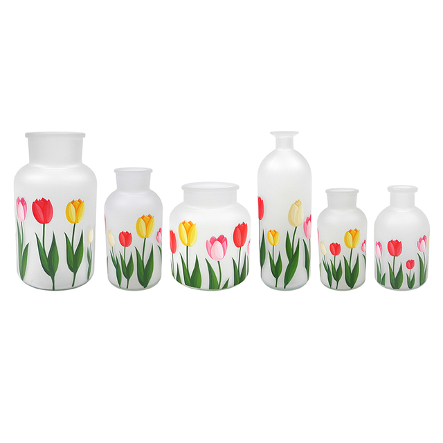 Frosted White Flower Bud Vase YD-SS-122