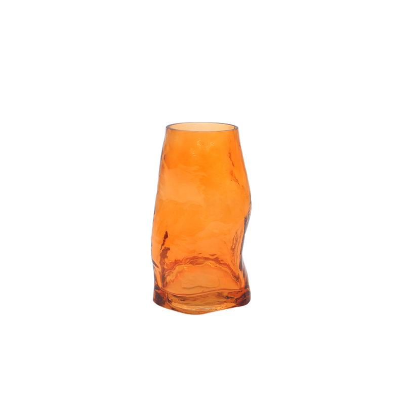 Orange Spray-painted Glass Vase YD-TDH-097