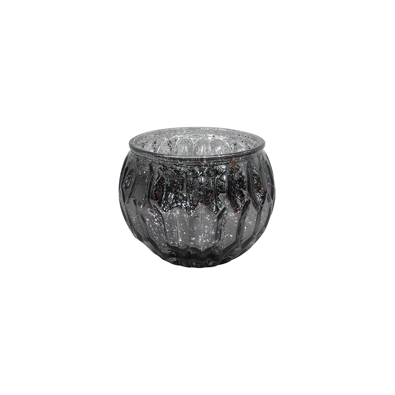 Halloween Broken Silver Glass Candle Holder YD-HAL-119