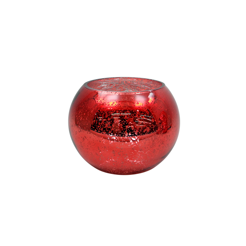 Electroplated Red Spherical Candle Holder YD-CX-106