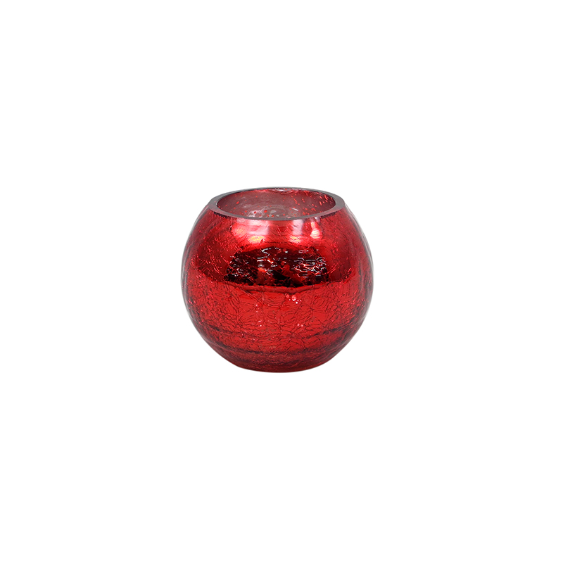 Electroplated Red Spherical Candle Holder YD-CX-106