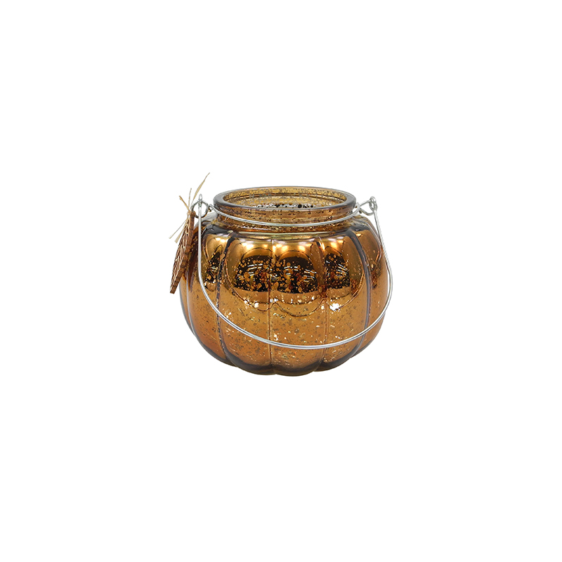 Electroplated Broken Silver Spherical Candle Holder YD-TDH-080