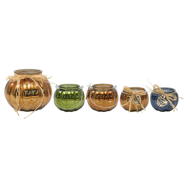 Electroplated Broken Silver Spherical Candle Holder YD-TDH-080