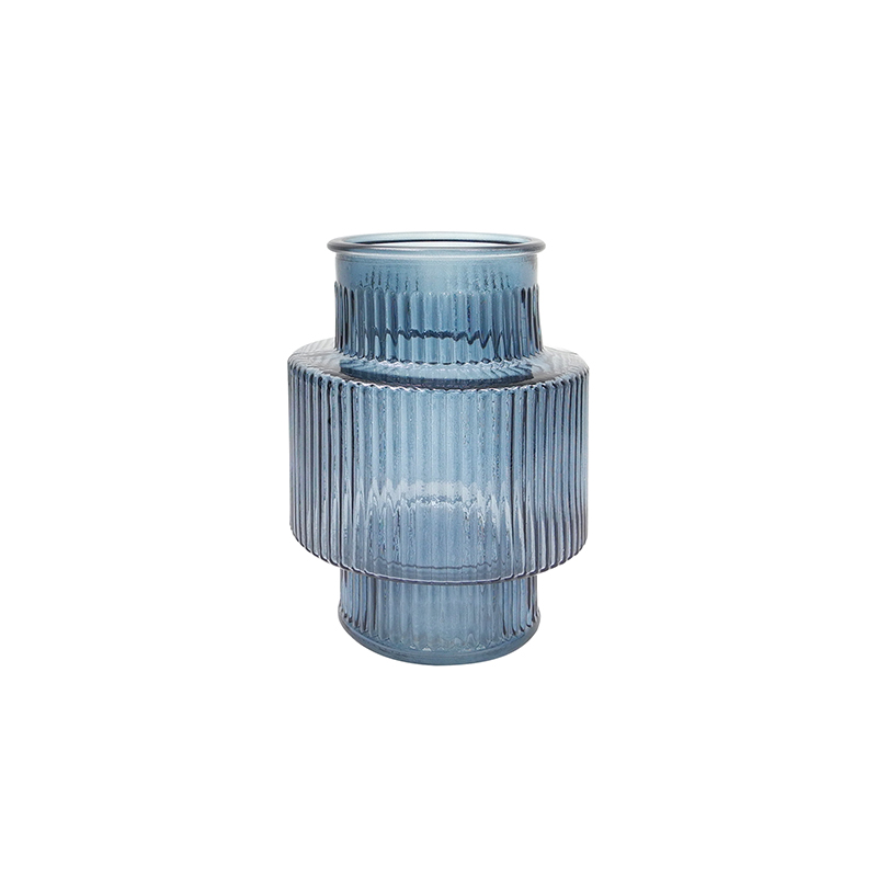 Striped Spray-colored Glass Vase YD-TDH-060