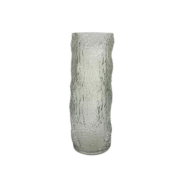 Bark-patterned Spray-colored Glass Vase YD-TDH-089