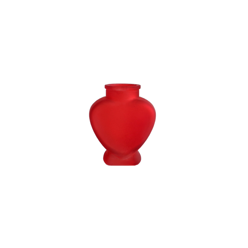 Heart Shaped Frosted Glass Vase YD-VL-041