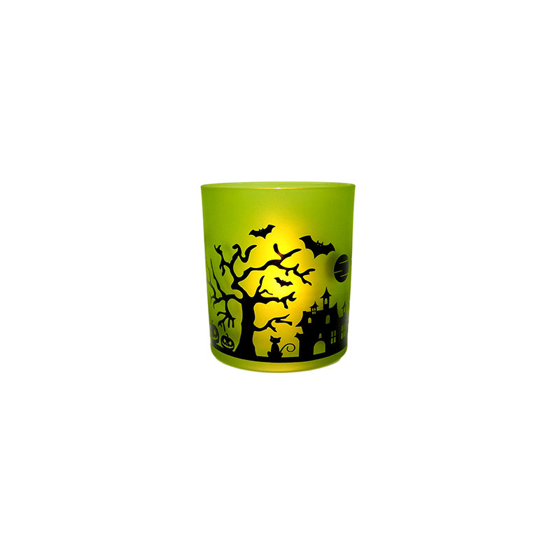 Halloween Pattern Green Frosted Wax Cup YD-HAL-081