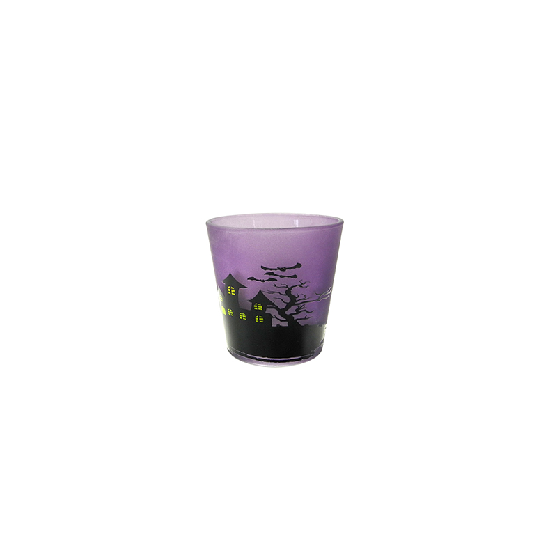 Conical Halloween Purple Frosted Wax Cup YD-HAL-080