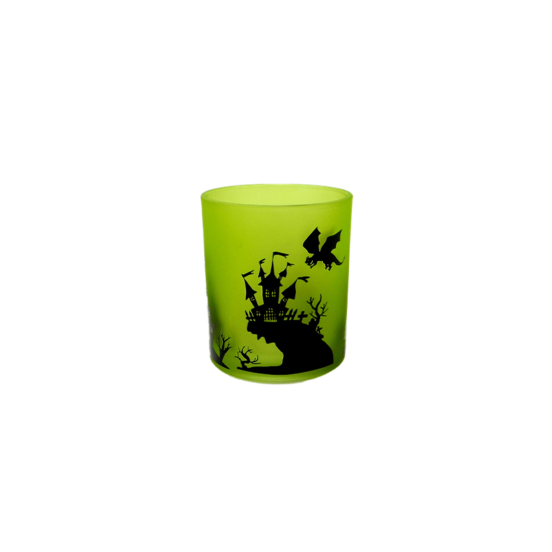 Halloween Pattern Green Frosted Wax Cup YD-HAL-081