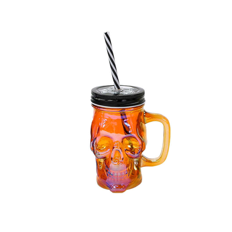 Colorful Plated Skull Straw Cup YD-HAL-064
