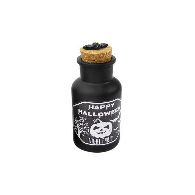 Halloween Pattern Black Glass Bottle YD-HAL-045