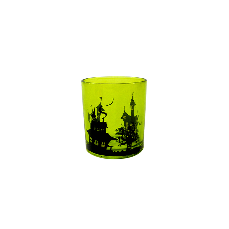 Halloween Pattern Colored Glass Wax Cup YD-HAL-083