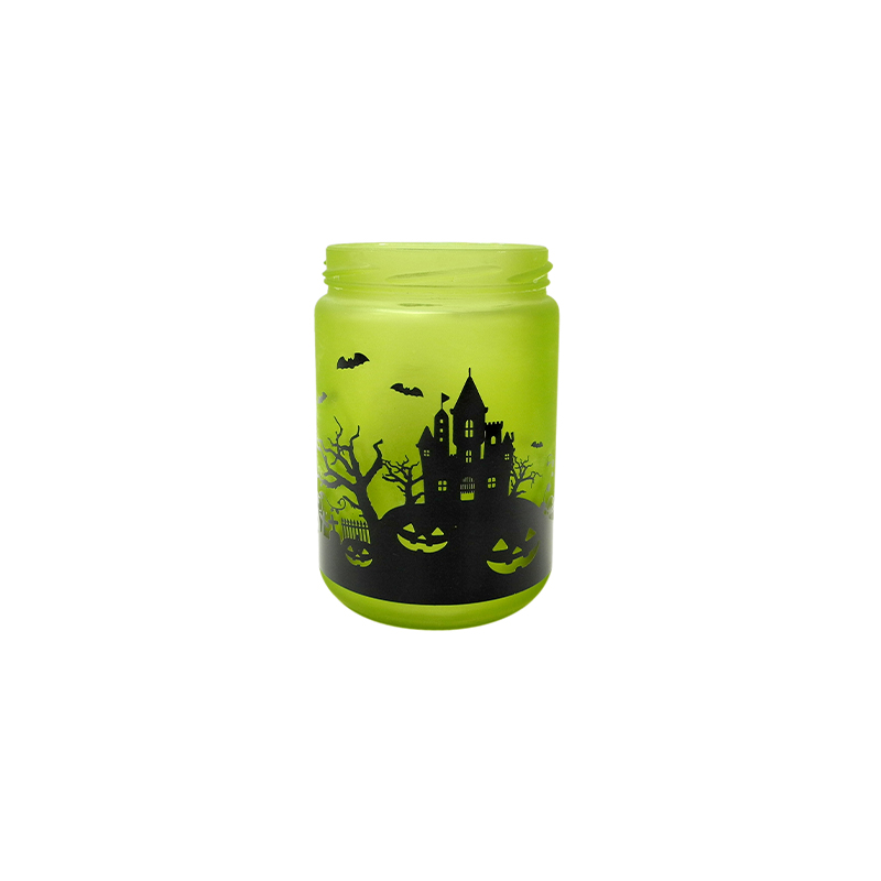 Halloween Pattern Stained Glass Candle Holder YD-HAL-085