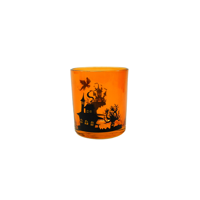 Halloween Pattern Colored Glass Wax Cup YD-HAL-083