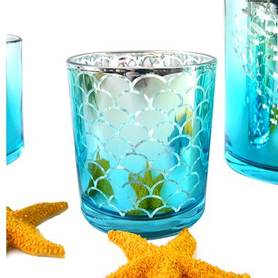 Fish scale pattern Glass Vases YD-OBS-009