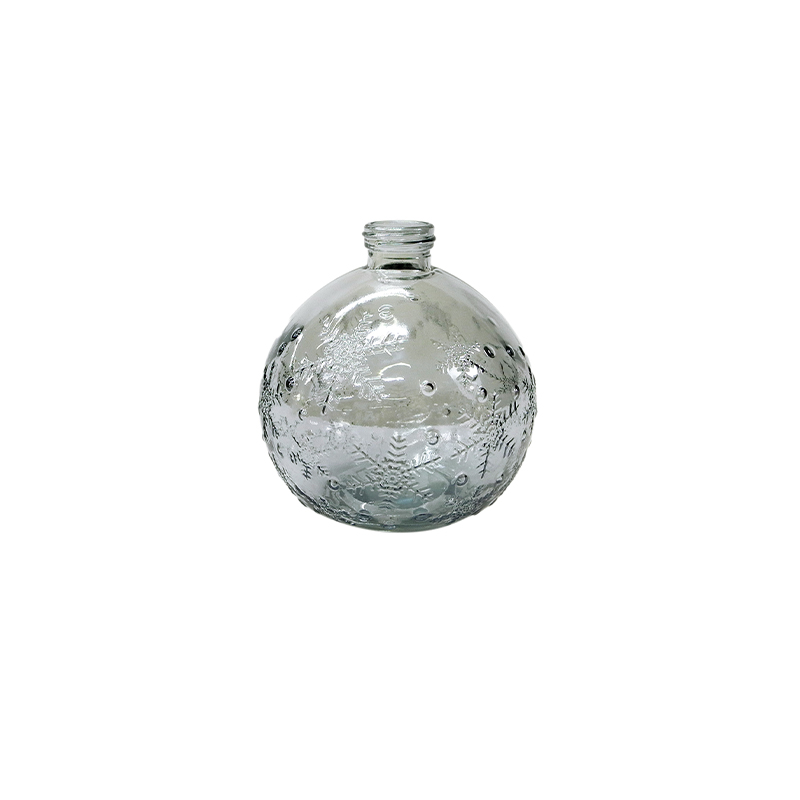 Snowflake Multicolored Plated Glass Bottle YD-CX-063