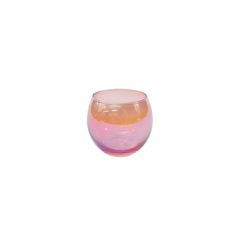 Pink Multicolored Glass Wax Bottle YD-CX-074
