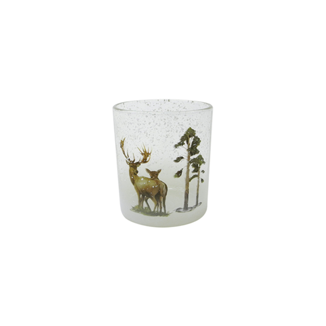 Elk Pattern Glass Wax Bottle YD-CX-076