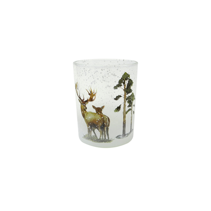 Elk Pattern Glass Wax Bottle YD-CX-076