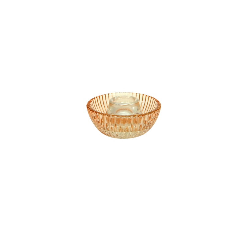 Beige Spray Glass Candle Holder YD-HDWC-191