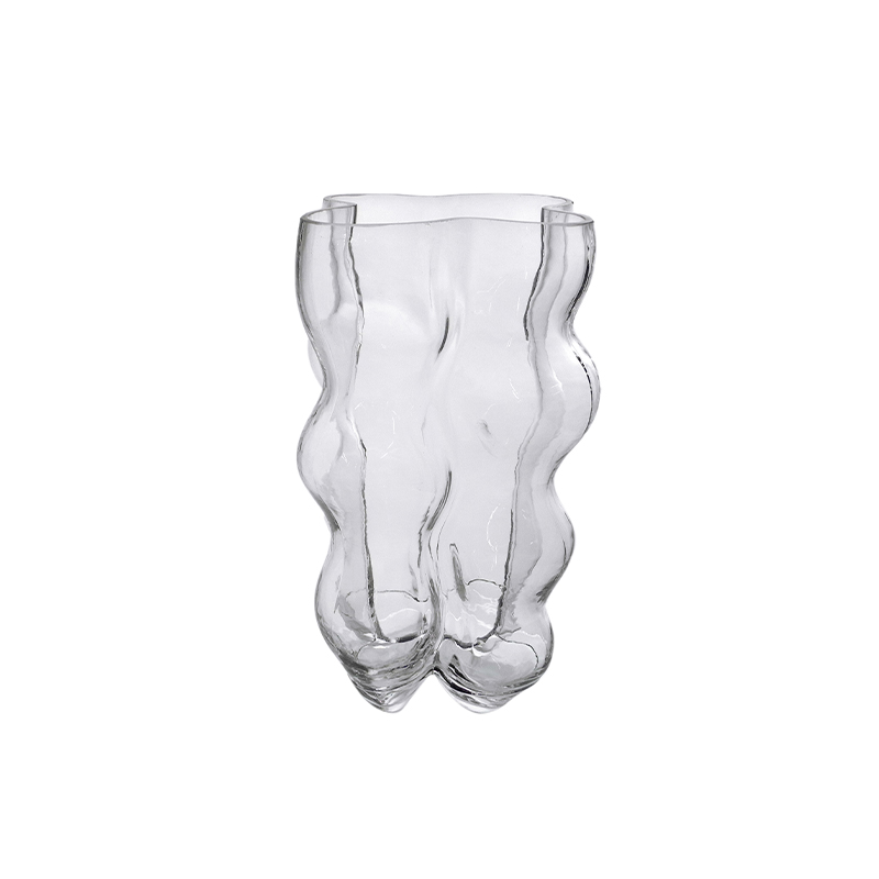 Curved Clear Glass Vase YD-CGV-051