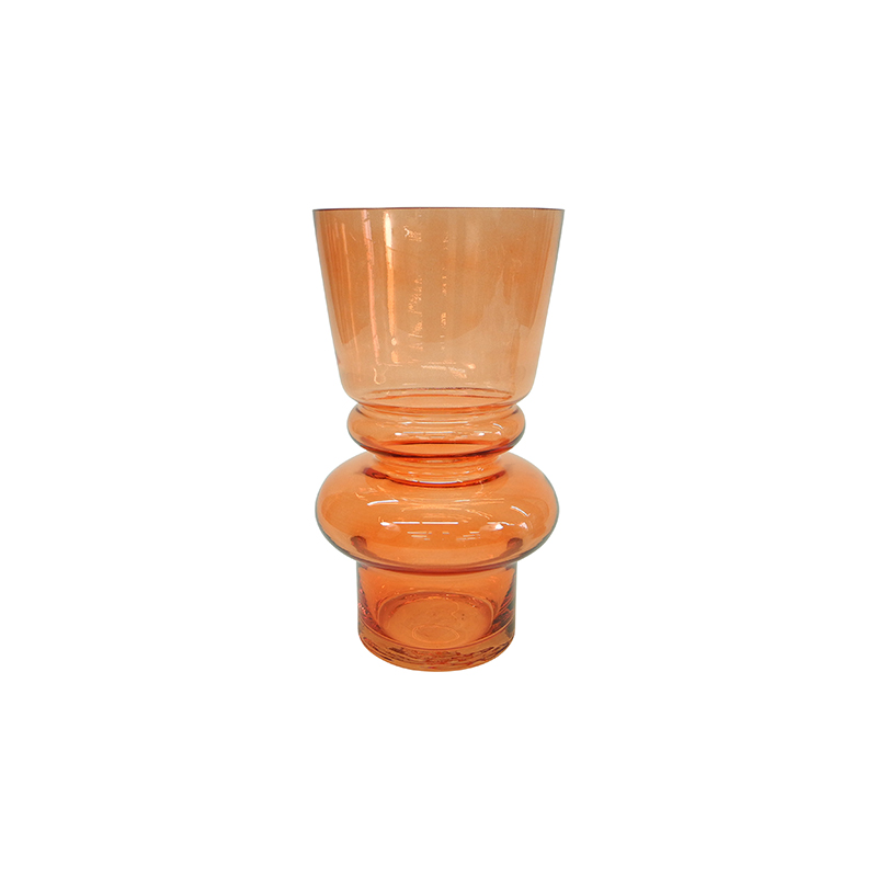 Orange Hourglass Glass Vase YD-SS-103