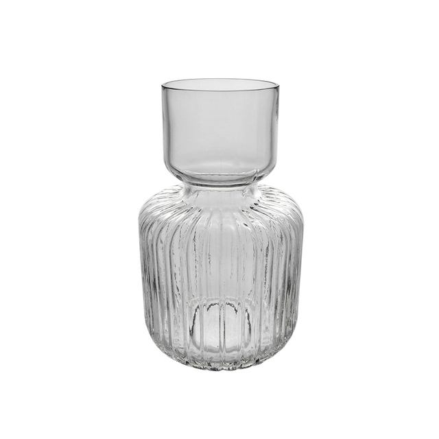 Segmented Relief Glass Vase YD-CGV-024