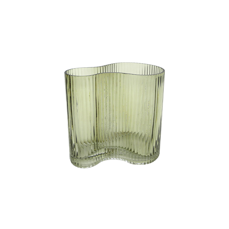 Curved Spray Colored Glass Vase YD-ND-422