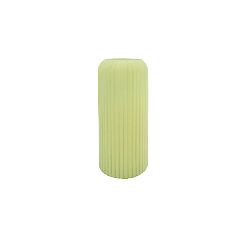 Glass Vase with Column Stripes And Frosted Glass YD-ND-450