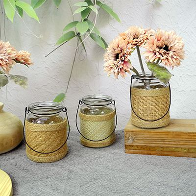 Mat Woven Glass Vases YD-ACC-042