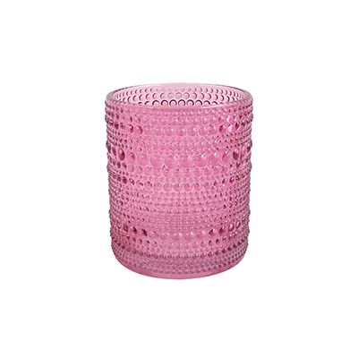 Yorklsun Glassware pink candle holder & wax bottle YD-HDWC-139