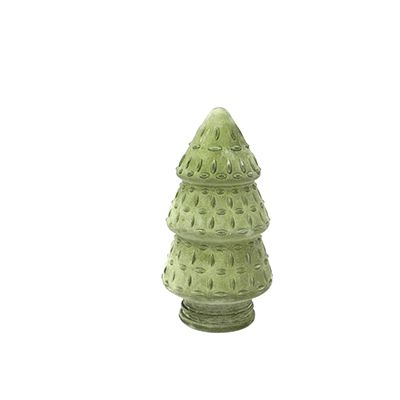 Yorklsun Glassware Green Christmas Tree Candle Holder & Wax Bottle YD-ND-186