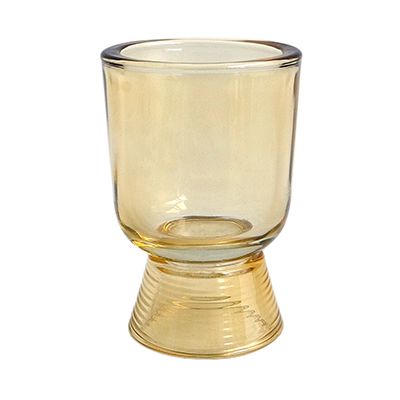 Yorklsun Glassware Autumn Yellow Candle Holder & Wax Bottle YD-TDH-016