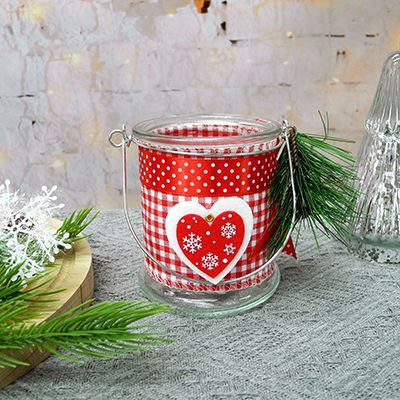 Christmas Red Candle Holder & Wax Bottle YD-ND-047